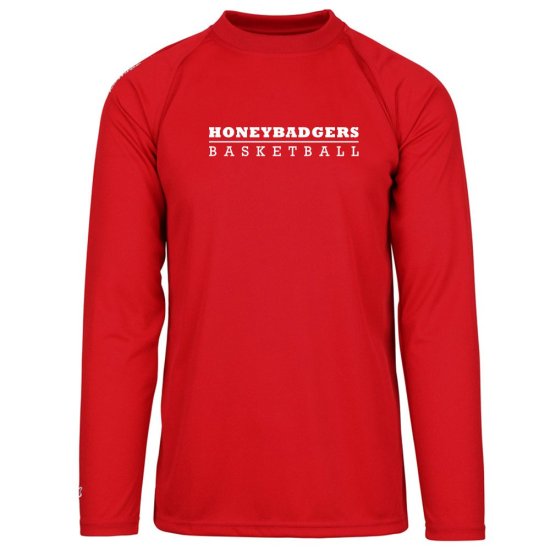 HONEYBADGERS Basketball Longsleeve rot Bild zum Schließen anclicken