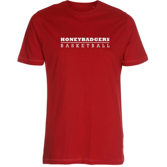 HONEYBADGERS Basketball T-Shirt rot Bild zum Schließen anclicken