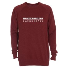 Honeybadgers Crewneck Sweater heather burgund